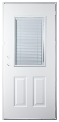 Outswing Entry Door with Mini-blind Insert